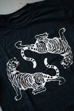 Load image into Gallery viewer, Dueling Tigers + City Logo T-Shirt (Black) - likesushi