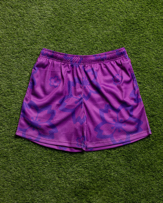 Blossom Mesh Shorts (Grape Monotone) - likesushi