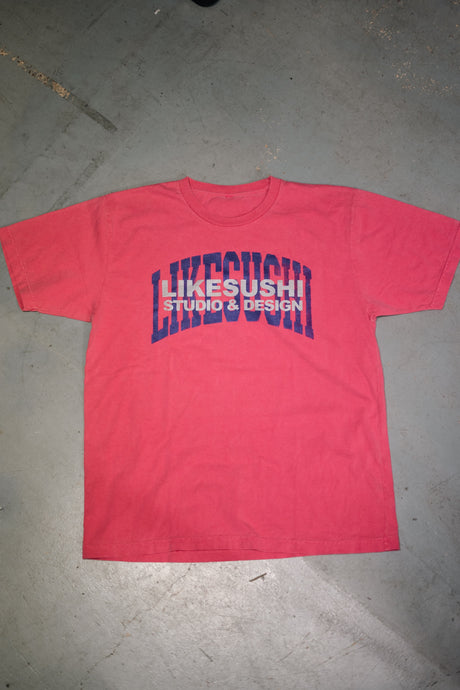 Studio & Design + Distressed Arch Logo T-Shirt (Pink Lemonade) - likesushi