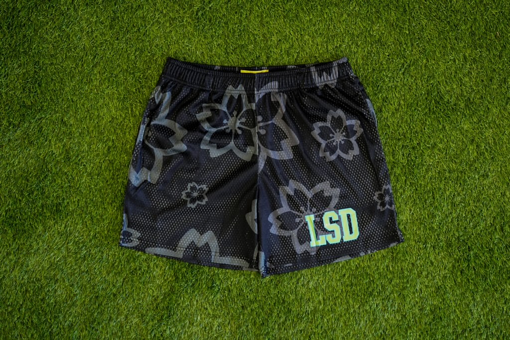 Blossom Mesh Shorts (Black/LSD) - likesushi