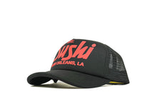 Load image into Gallery viewer, Team Logo City Mesh Trucker Cap (Black/Red) - likesushi
