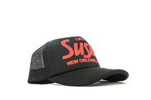Load image into Gallery viewer, Team Logo City Mesh Trucker Cap (Black/Red) - likesushi
