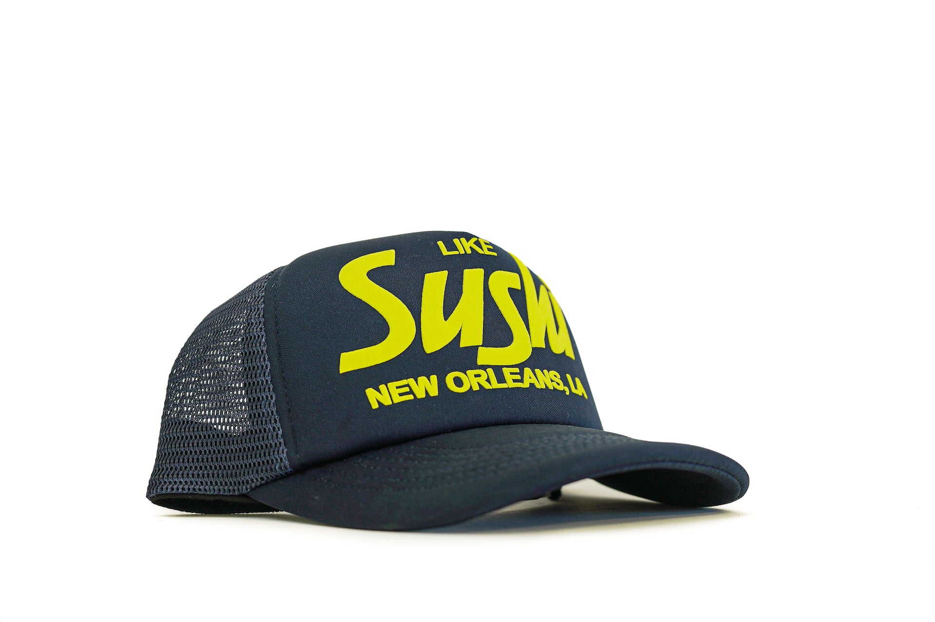 Team Logo City Mesh Trucker Cap (Navy/Yellow) - likesushi