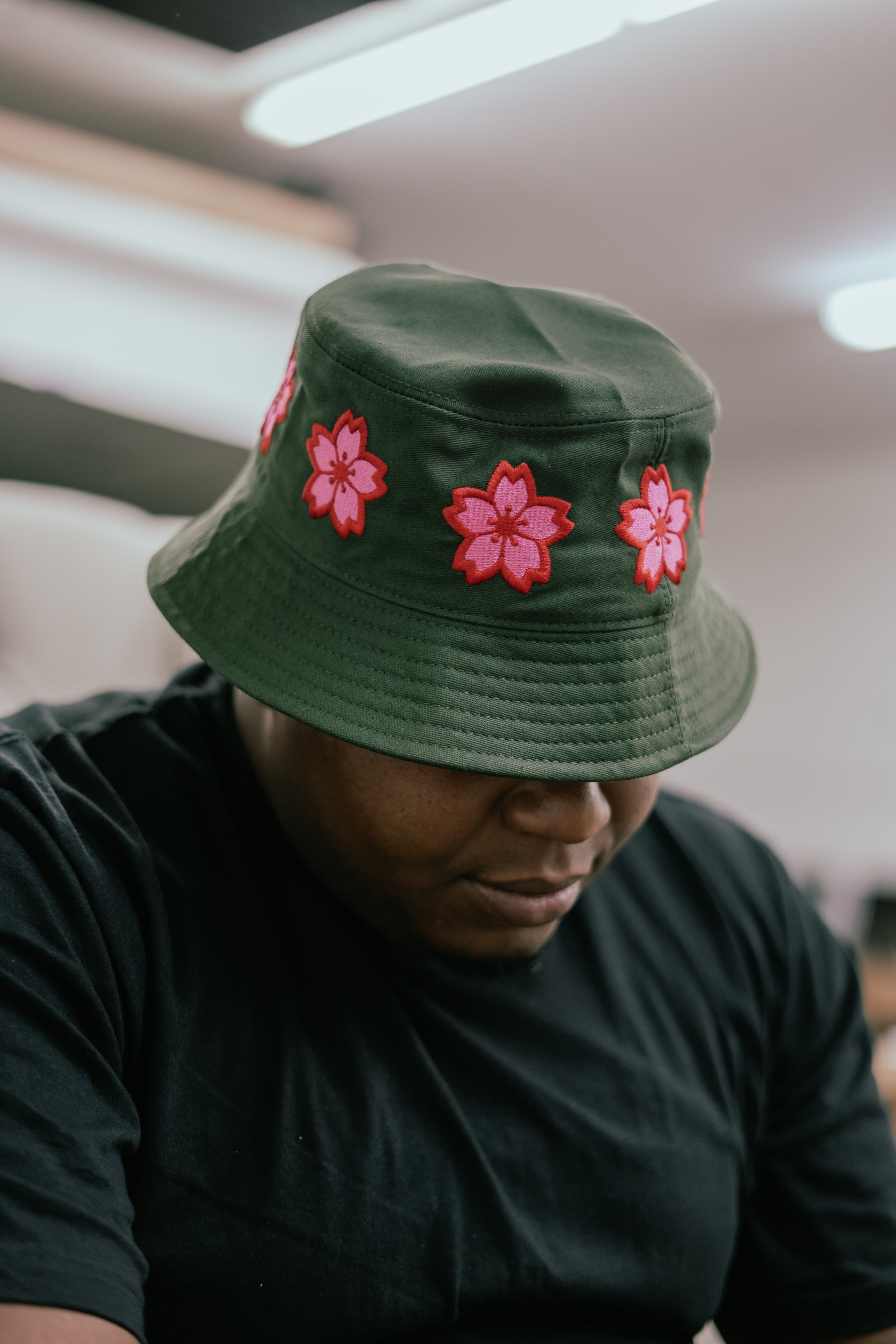 Blossom Crown Bucket Hat (Green) - likesushi