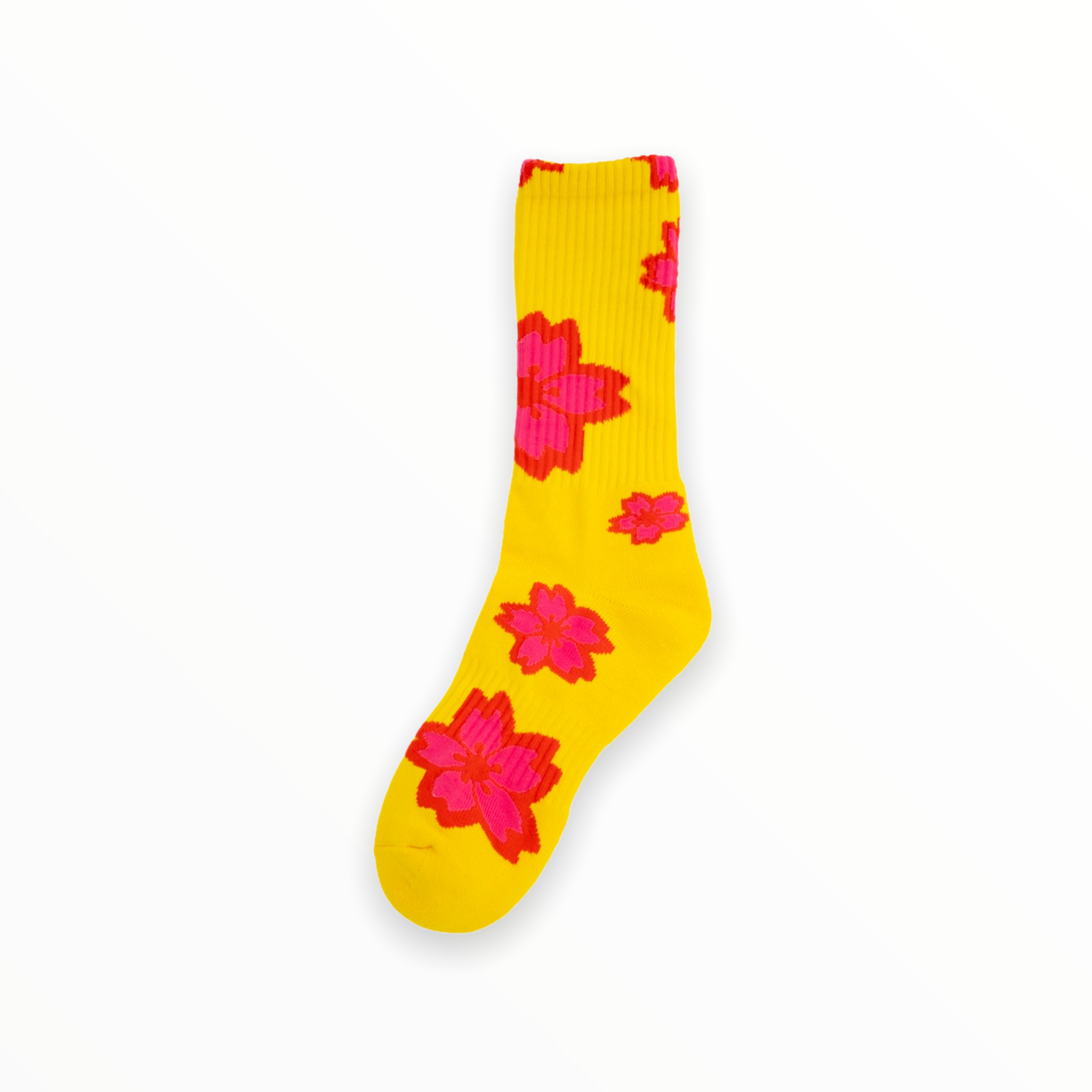 Blossom Pattern Socks (Sunshine/Infrared/Pink) - likesushi