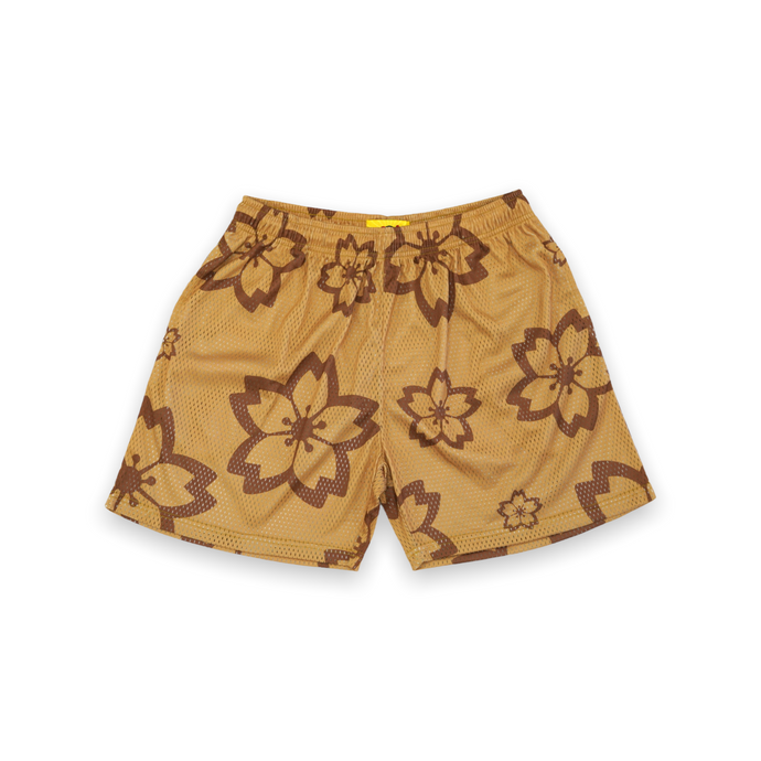 Blossom Mesh Shorts (Shades of Brown) - likesushi
