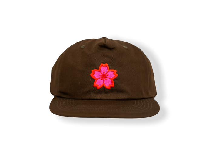Blossom 5 Panel Snapback Cap (Coffee) - likesushi