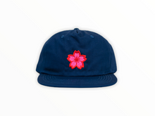 Load image into Gallery viewer, Blossom 5 Panel Snapback Cap (True Navy) - likesushi
