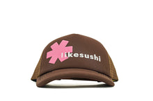 Load image into Gallery viewer, Wild Card Mesh Trucker Cap (Brown/Pink) - likesushi
