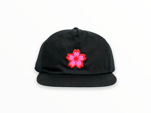 Load image into Gallery viewer, Blossom 5 Panel Snapback Cap (Black) - likesushi
