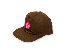Load image into Gallery viewer, Blossom 5 Panel Snapback Cap (Coffee) - likesushi
