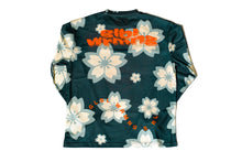 Load image into Gallery viewer, likesushi x glbl wrmng Blossom Longsleeve Mesh Jersey (glbl green/orange) - likesushi
