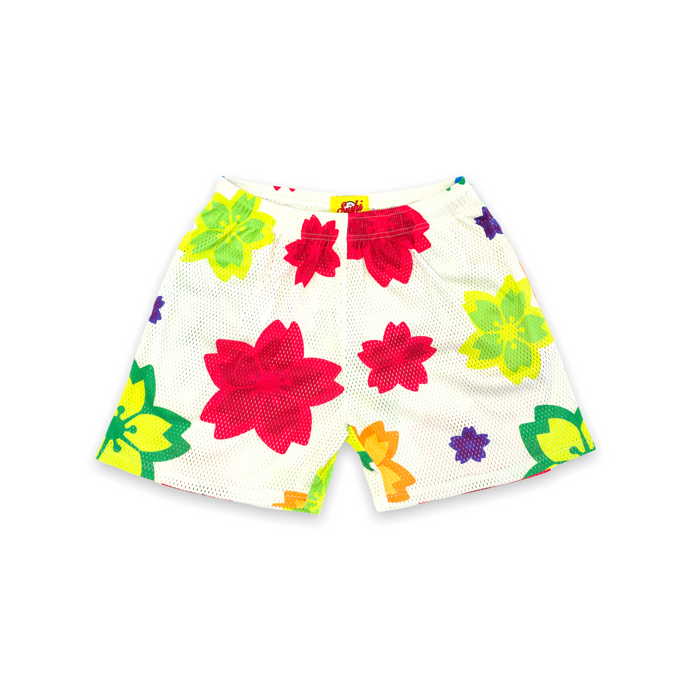 Blossom Mesh Shorts (Eggshell/Spectrum) - likesushi