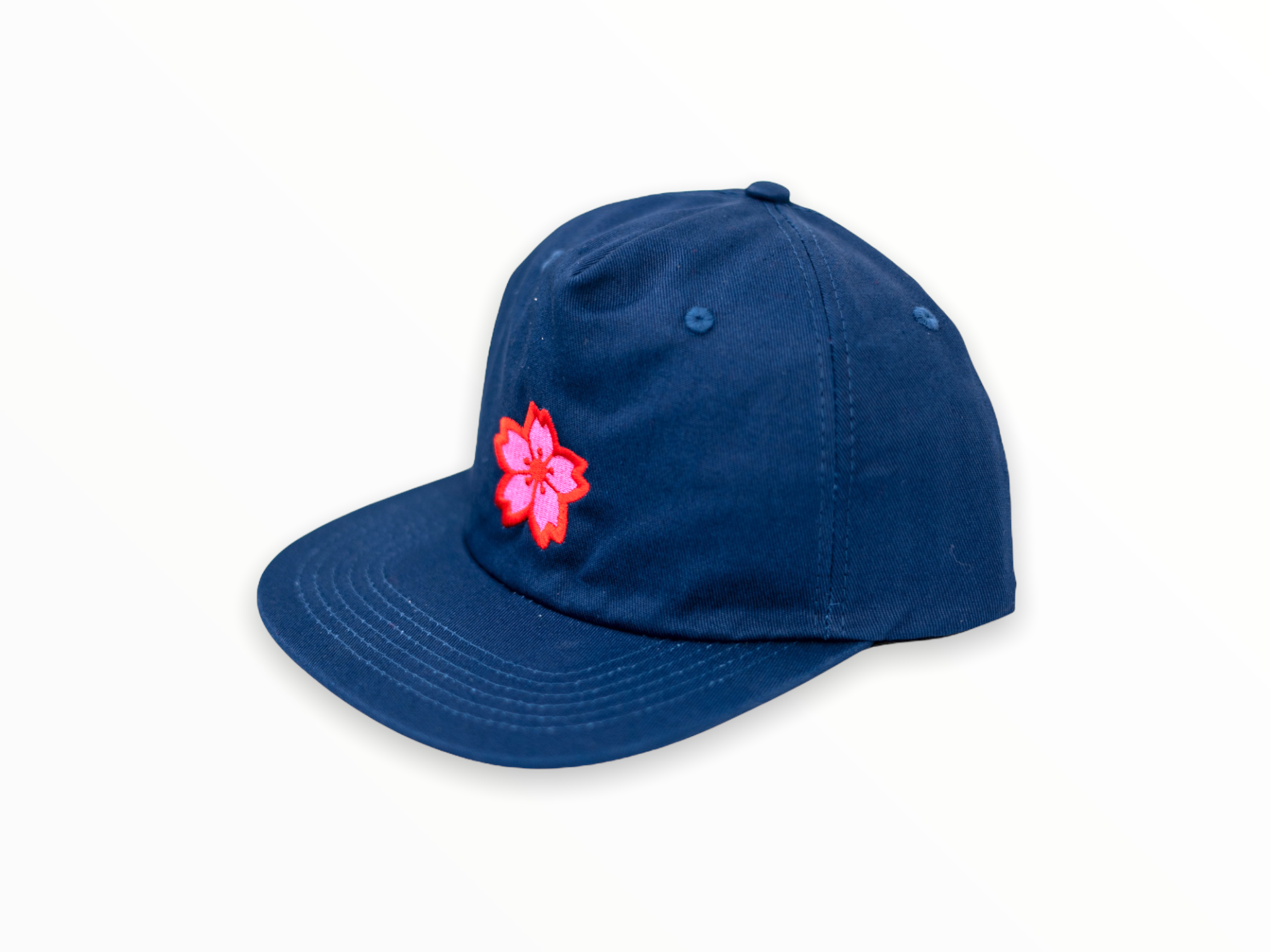 Blossom 5 Panel Snapback Cap (True Navy) - likesushi