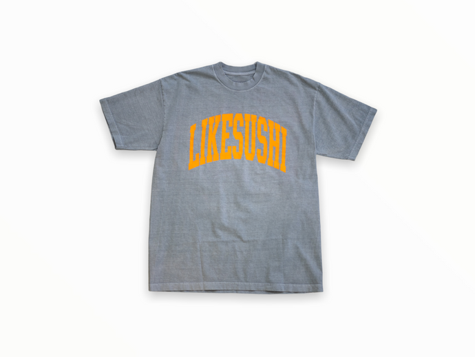 Arch Logo T-Shirt No. 1 (Dark Silver/Soda Orange) - likesushi